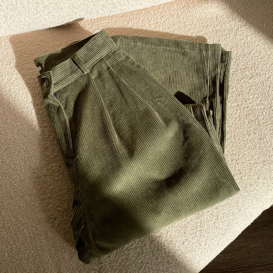 Olive corduroy trousers
