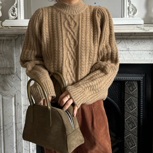 Beige cable Knit
