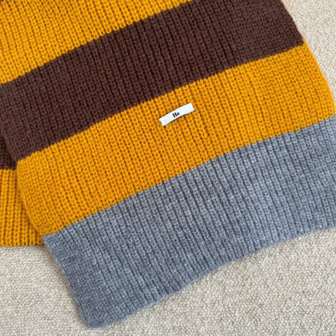 Multi colour stripe scarf
