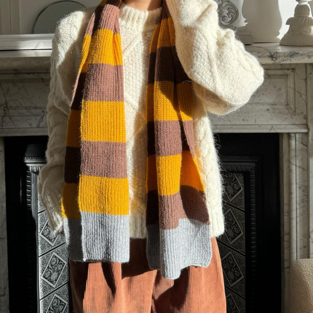 Multi colour stripe scarf