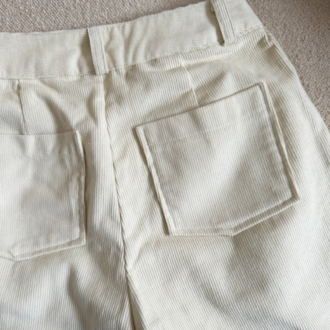 Cream corduroy trousers