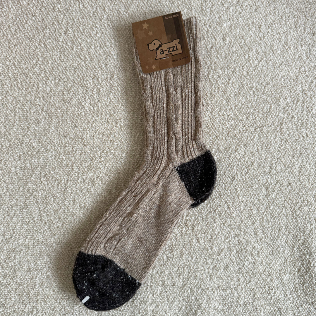 Brown freckle socks