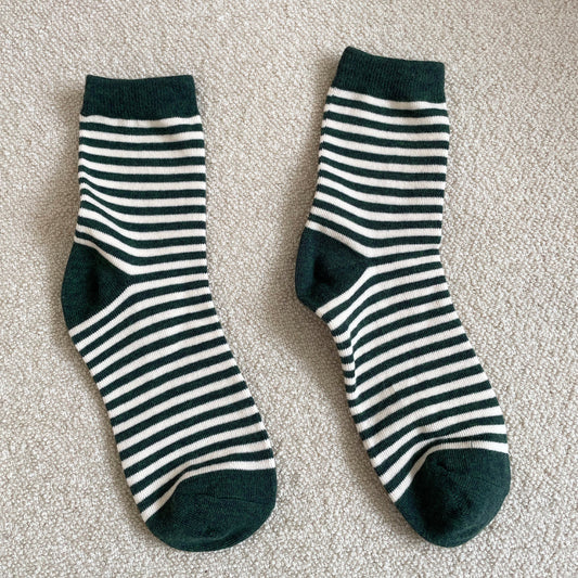 Green stripy socks