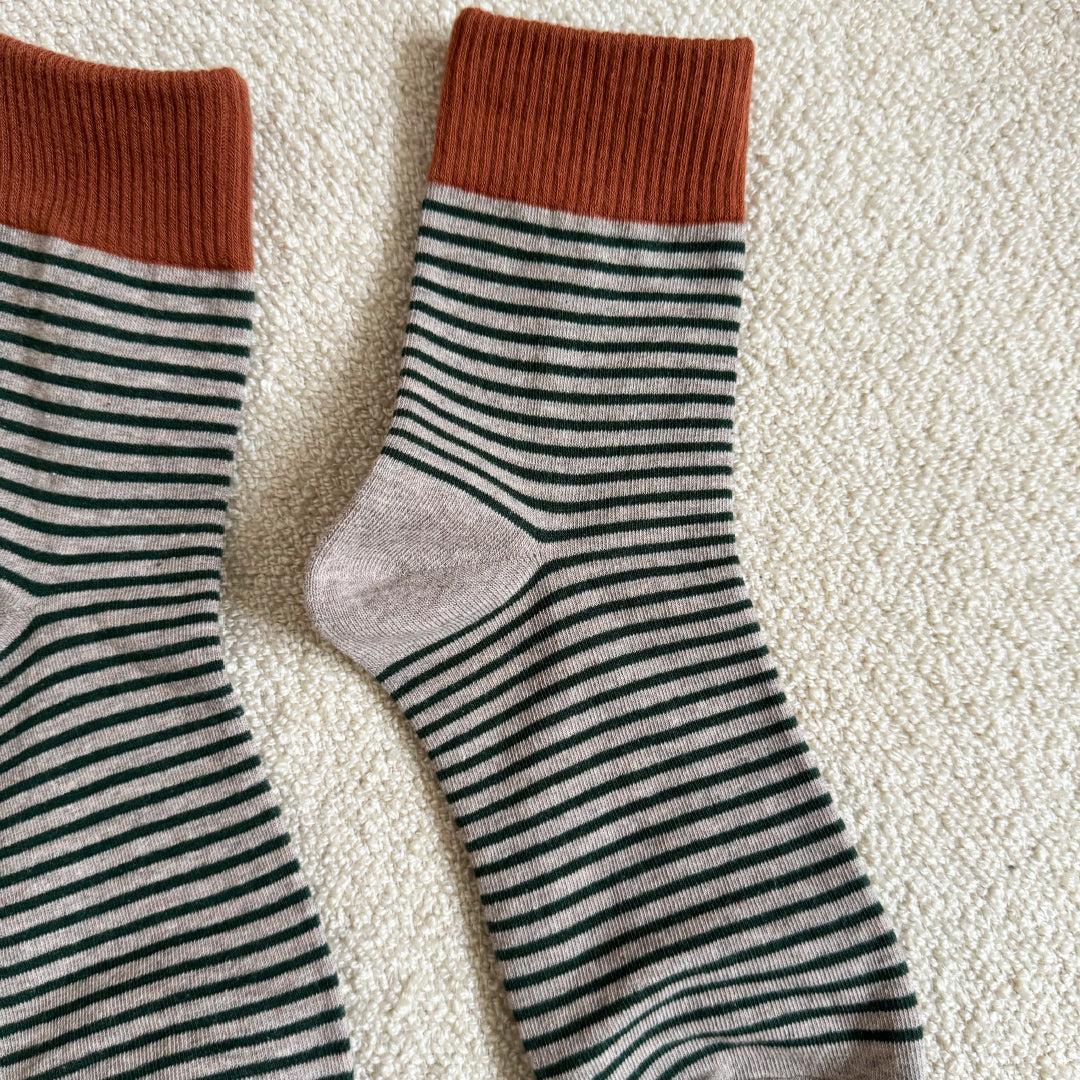 Stripy socks Tan