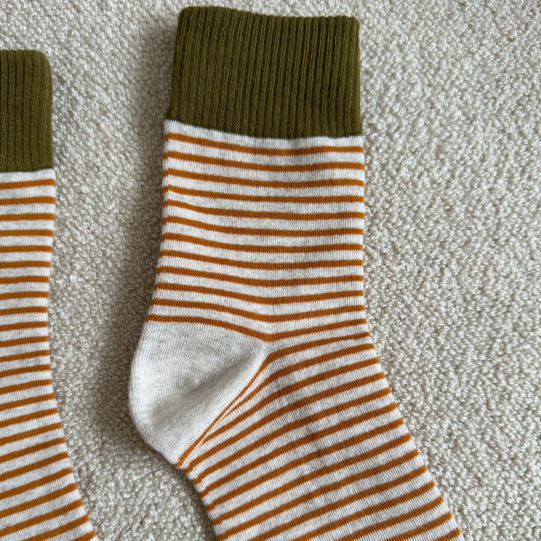 Stripy socks green