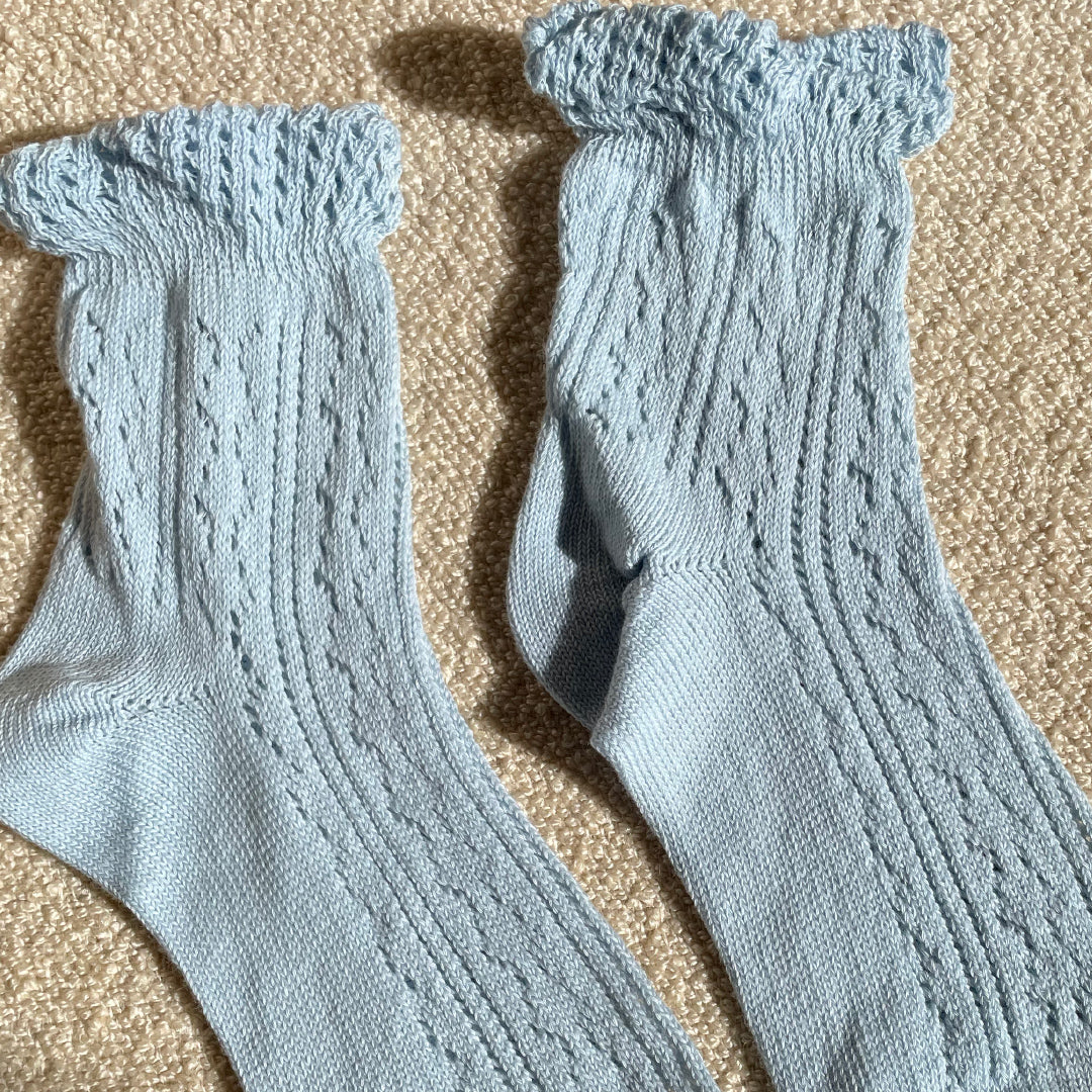 Blue frill socks