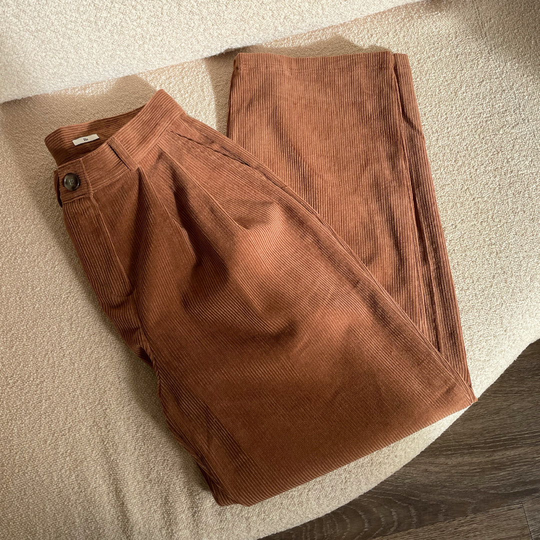 Brown corduroy trousers